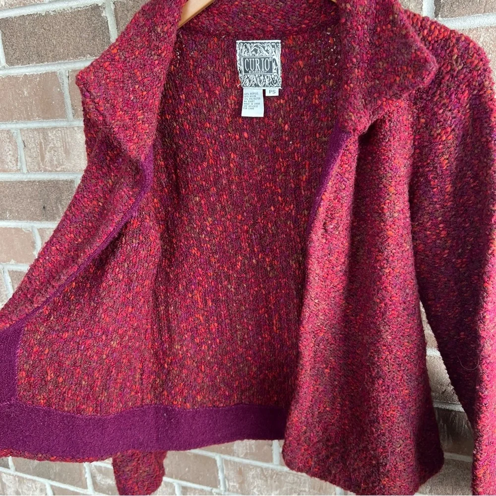 Anthropologie Curio boucle knit jacket // petite small - Picture 3 of 6